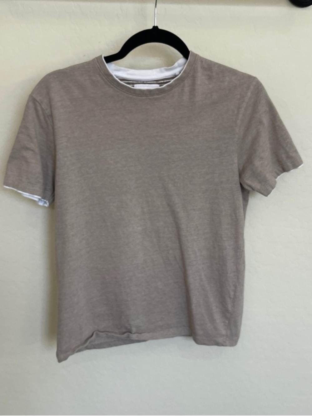 Cactus Boys Short-Sleeve Crew Neck Tee in Taupe